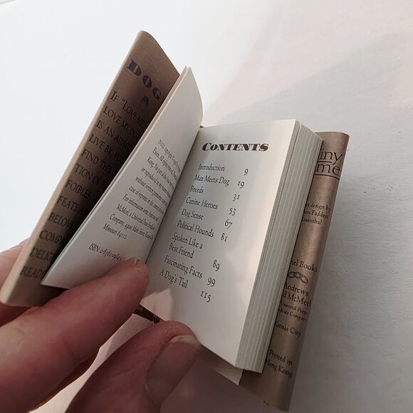 Vtg Dogs Hardcover Mini Book by Shawn Hartley Hancock Ariel Tiny Tomes - Picture 2 of 5